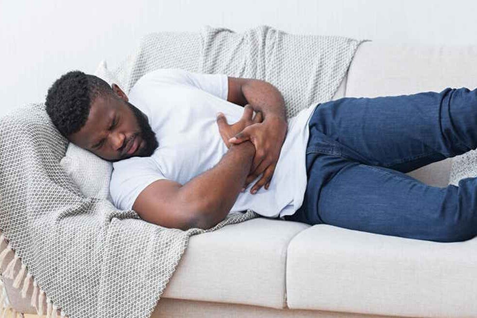 A man with abdominal pain