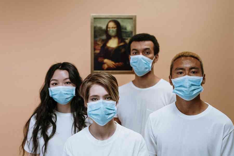 People wearing face masks